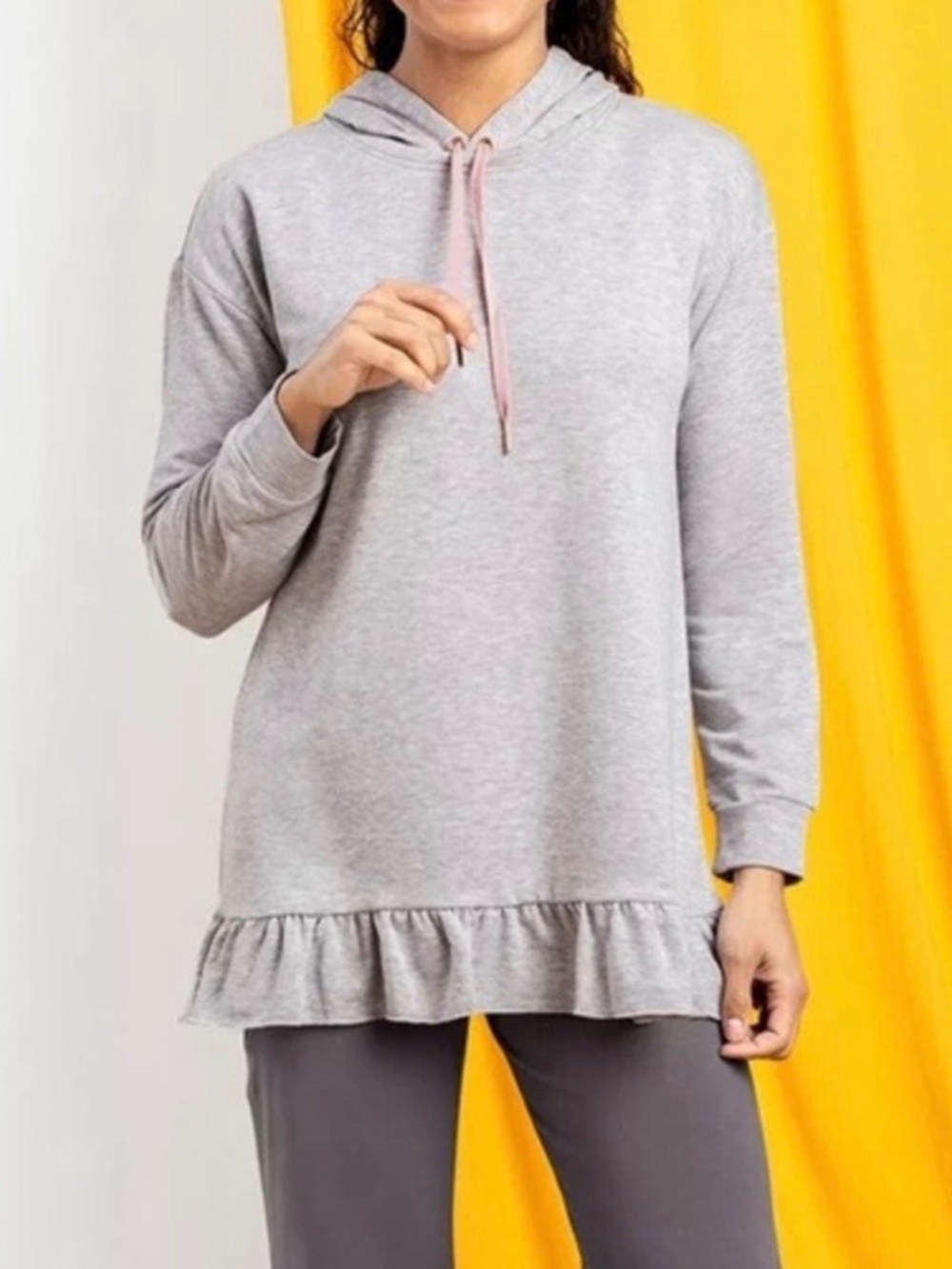 MATILDA JANE Lets Go Together Gotta Run Tunic Hoodie in Grey M